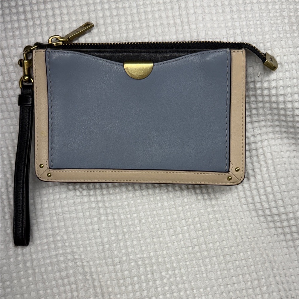 COACH-Blue and Beige Women's Wristlet - #76150